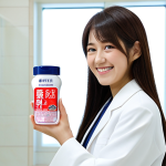 **

"A Japanese woman in her late 20s, smiling confidently, holding a bottle of "Mohatsu Seicho Sokushinzai" (hair growth stimulant) in a bright, clean bathroom setting. She has healthy, shiny hair. Focus on the product label detail. Fully clothed, modest attire, safe for work, professional product shot, perfect anatomy, natural proportions, appropriate content, family-friendly."

**