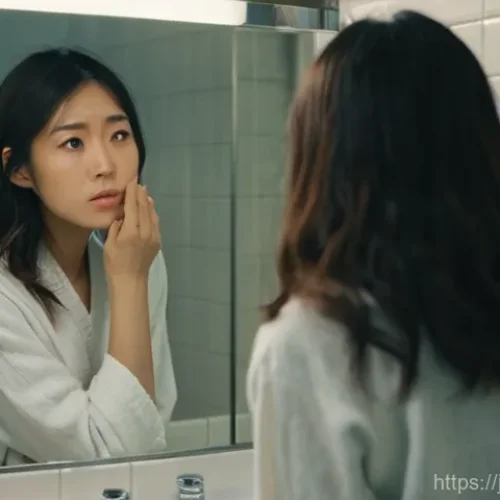 비오틴 함유 헤어 영양제 추천 - **Prompt:** A young Japanese woman in her late 20s, with a look of visible frustration and disappoin...