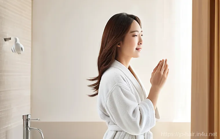 헤어컬러 유지용 리브인 트리트먼트 - **Prompt 1: Lightweight Care for Fine Hair**
    "A bright, natural-light portrait of a young Japane...