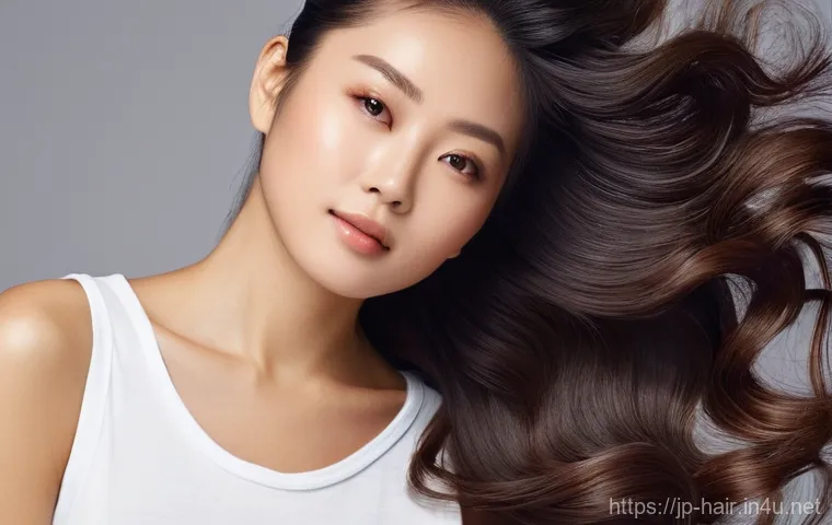 헤어컬러 유지용 리브인 트리트먼트 - **Prompt 1: Lightweight Care for Fine Hair**
    "A bright, natural-light portrait of a young Japane...